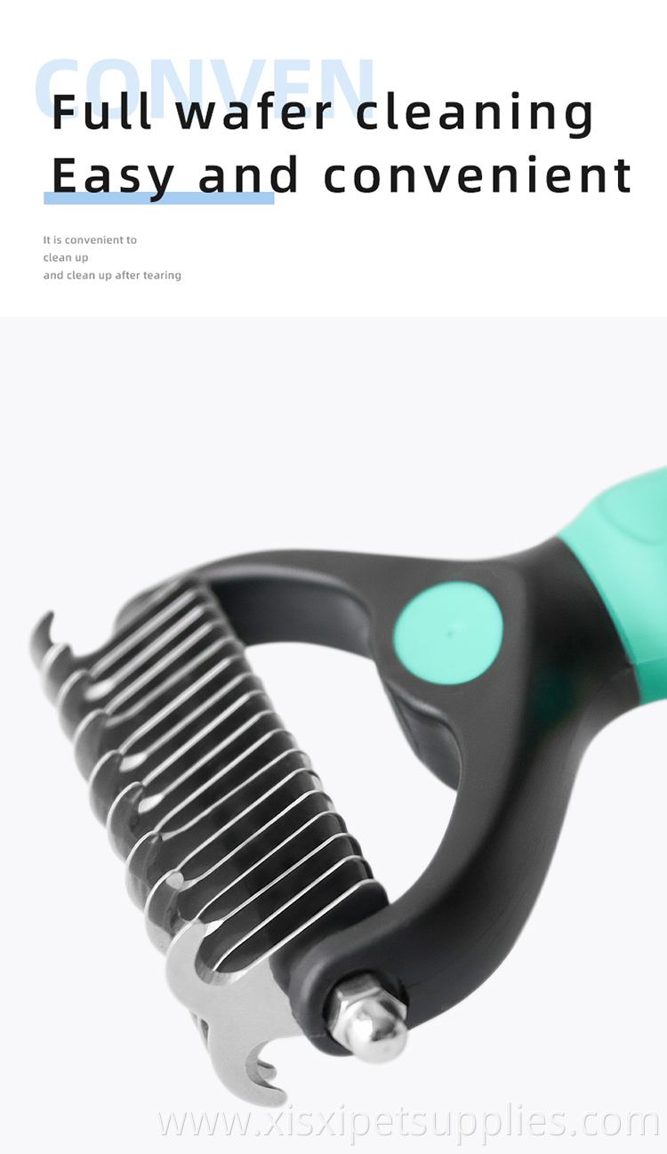 Factory Wholesale Double Sided Long Hair Pet Knot Comb Pet Dematting Cat Dog Comb Brush